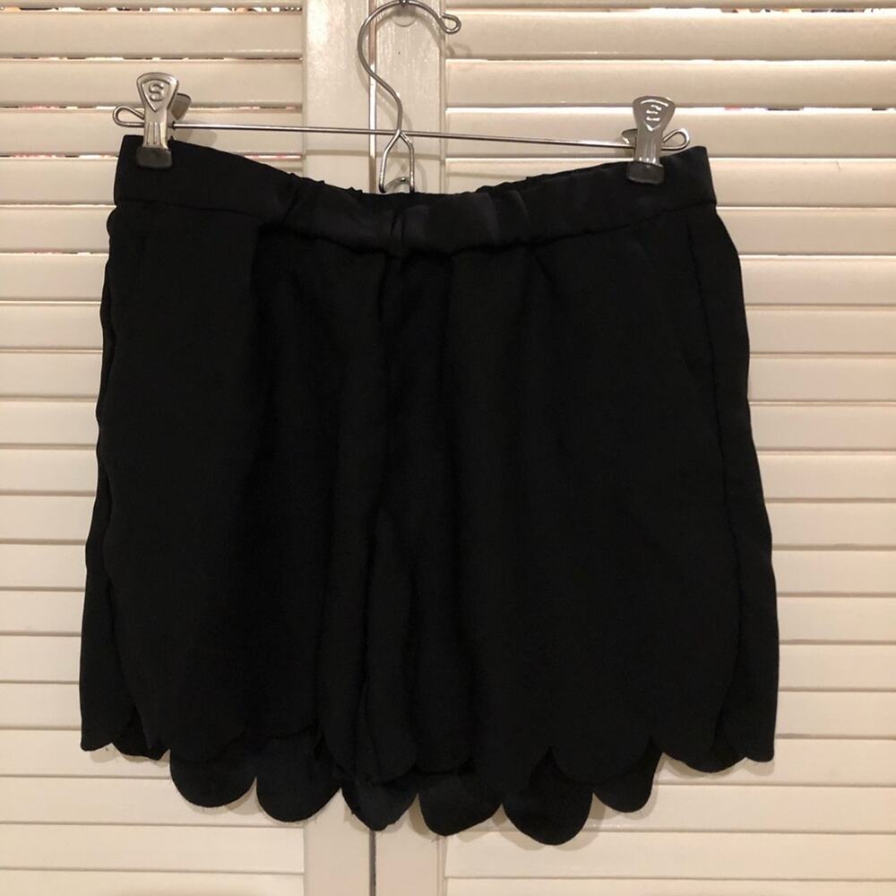 Madewell Scalloped Hem Pull On Shorts Black - Picture 8 of 11